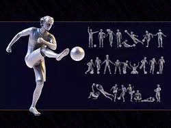 25 Soccer player figure 3D print model