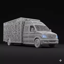 3D Ambulance Emergency Model 3D print model