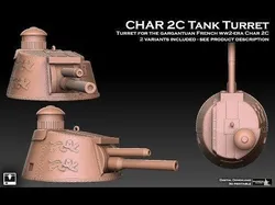Char 2C Tank Turret 3D print model