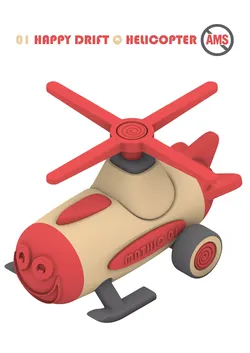 happy drift helicopter cartoon helikopter modelo  3D print model