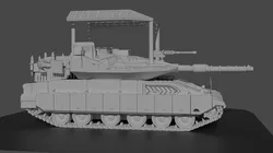 Merkava mark IV with Anti-Drone cage 3D print model
