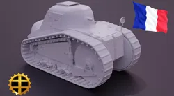 Peugeot  WW1 Tank 3D print model
