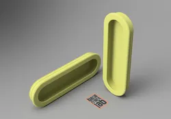 Fush handle for sliding doors 40x120mm - Maniglia ad incasso