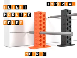 Height marking gauge metric-imperial