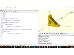 OpenSCAD: 45 deg. bracket - 31st Aug 2015 [1248am]
