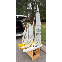 RC sailboat carrier stand for IOM, DF95, and others