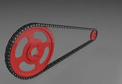 Roller chain drive (ISO 606 05B-2)