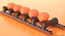 ROLLER CHAIN TO CARRIER EGGS
