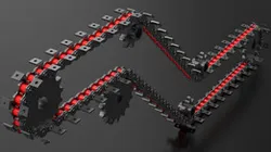 ROLLER CHAIN WITH ATTACHMENT K1 2X2