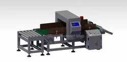 roller conveyor and belt conveyor with metal detector
