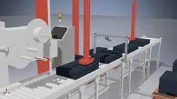 Roller Conveyor w/o dalsa camera and weber aplicator system