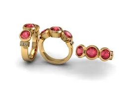 Ruby bezels ring