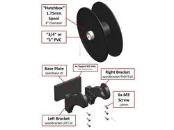 Spool Holder - Wall Mount (Optimized for Hatchbox 1.75mm)
