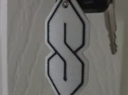 Old School S Keychain - Free 3D Print Model
