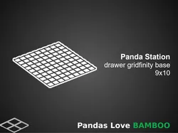 Panda Station Drawer Gridfinity Base 9x10 - Free 3D Print Model