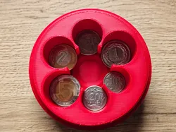 Polish coin box PLN - coin sorter with a lid - Free 3D Print Model