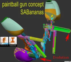 SABananas 3d paintball gun regulator concept brazy-u braz V.2