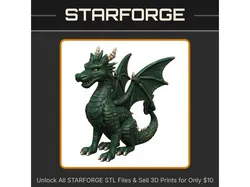 28mm DND Noble Dragonborn Guardian Defender Fantasy Mini StarForge Kits 3D Print STL File