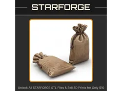 28mm DND Pouch and Sack Terrain Collection StarForge Kits 3D Print STL File
