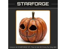 28mm Fantasy Mini Miniature Jack Skellington Pumpkin for DND Tabletop Wargame Terrain StarForge Kits 3D Print STL File
