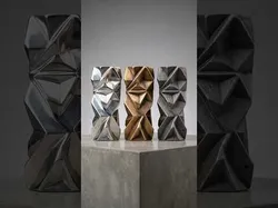 Abstract Geometric Metal Sculpture Printable 3D Model 3D print model