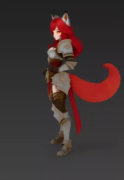 Ara Female Wolf 3D model