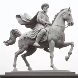 Arab Man on Horse Model 3D print model