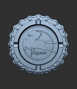 ASHTRAY - ASHTRAY - CENDRIER . PEGASO TRUCK OLD LOGO ...CUSTOMIZABLE ASHTRAY . EASY PRINT PRINT-IN-PLACE . PRINTING ON SITE . FDM SLA . HD STL PRINTS.