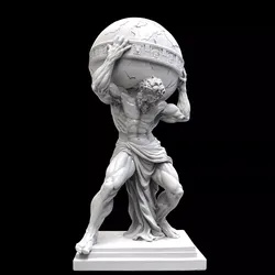 Atlas Titan Statue 3D Printable Model Highly Detailed STL OBJ 3D print model