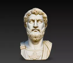 Bearded Roman Philosopher Marble Bust Statue STL Model 3D print model