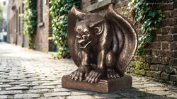 Bronze Gargoyle Protector Statue 3D model