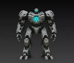 Bulwark Core Mech STL Heavy Sci Fi Robot Model 3D print model