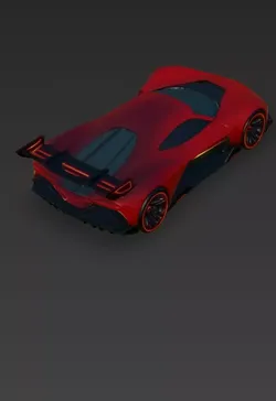 Crimson Velocity Car 3D model
