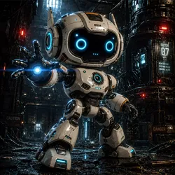 Cute Cinematic SciFi Robot GameReady Companion 3D model