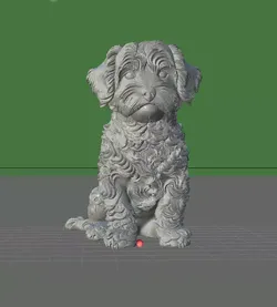 Cute Maltese Puppy Sitting  dog 3D print model