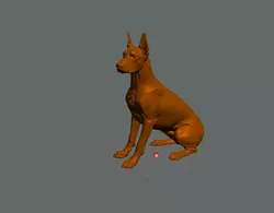 Dobermann  Cropped Ear Doberman Dog Sculpture 3D print model