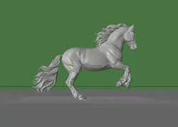 Elegant Andalusian Horse Sculpture 3D print model