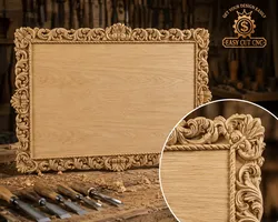 Elegant Ornamental CNC Frame 3D Model 3D model