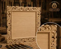 Elegant Ornamental CNC Frame 3D Model 3D model