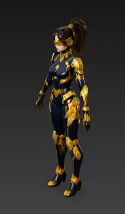 female thunder sentinel 3D model
