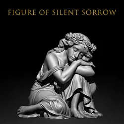 Figure of Silent Sorrow – Classical Kneeling Human Sculpture STL for 3D Printing