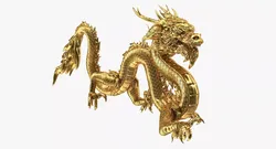 Golden Oriental Dragon 3D model