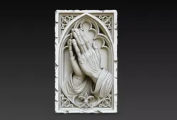 Gothic Prayer Hands Relief STL 3D print model