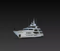 Grand Multi Deck Megayacht STL Luxury Ocean Vessel Model 3D print model