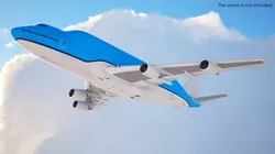 Heavy Duty Cargo Transport Aircraft Blue White Rigged 3D model