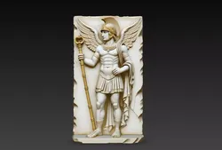 Hermes Celestial Herald Relief STL Winged Wall Plaque 3D print model