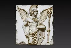 Hermes Winged Messenger Relief STL Wall Plaque 3D print model