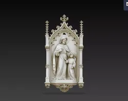 Jesus With Child Gothic Chapel Religious Relief STL Model 3D print model
