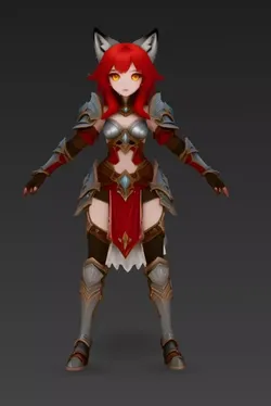 Joy Female Wolf 3D model