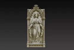 Mater Aurelia Gothic Blessing Shrine STL Model 3D print model